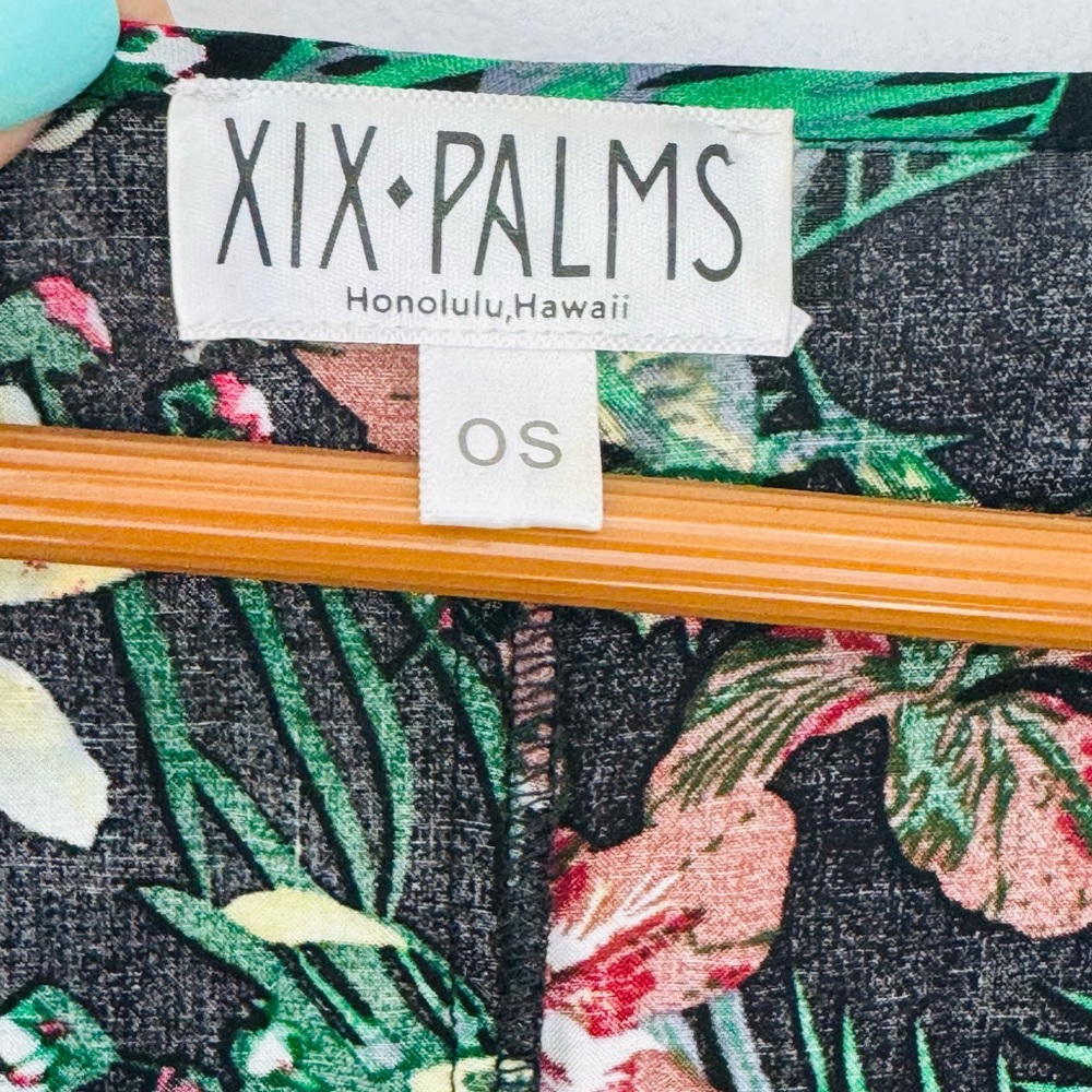 XIX Palms Hawaiian Floral Long Belted Robe Kimono Swim Cover Up Sz OS - Picture 16 of 16